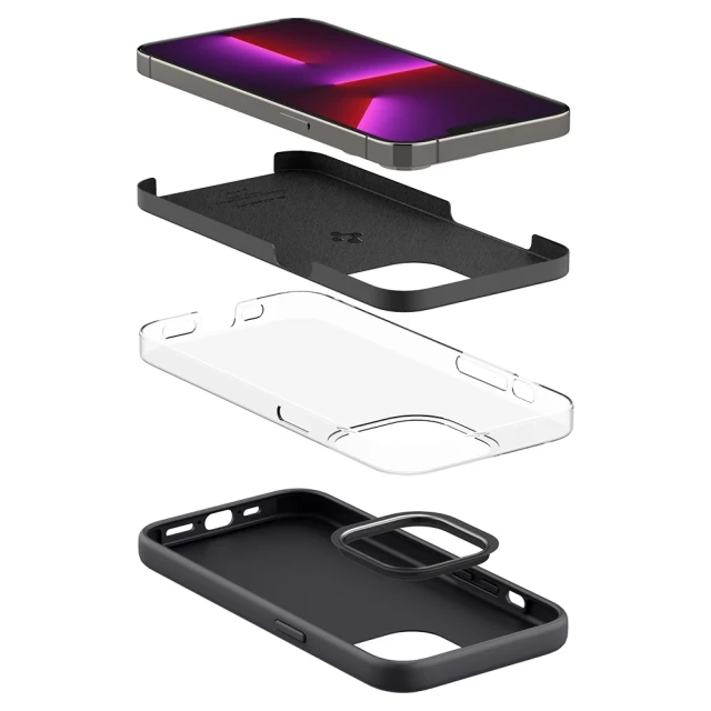 Чохол Spigen для iPhone 13 Pro Silicone Fit Black (ACS03283)