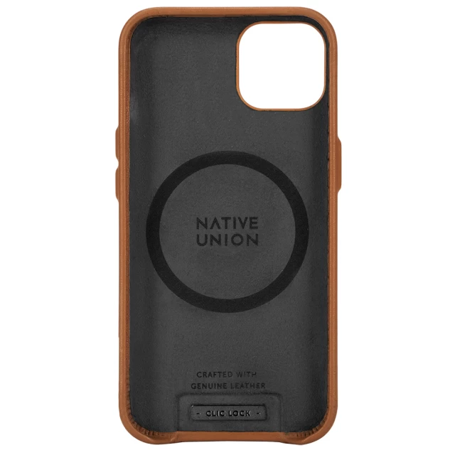 Чохол Native Union Clic Classic для iPhone 13 Tan with MagSafe (CCLAS-BRN-NP21M)