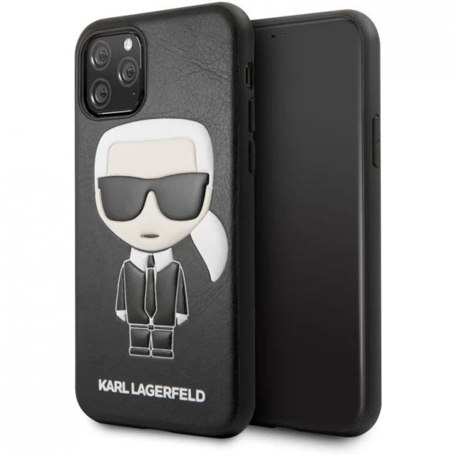 Чехол Karl Lagerfeld Iconic Karl Embossed для iPhone 11 Pro Max Black (KLHCN65IKPUBK)