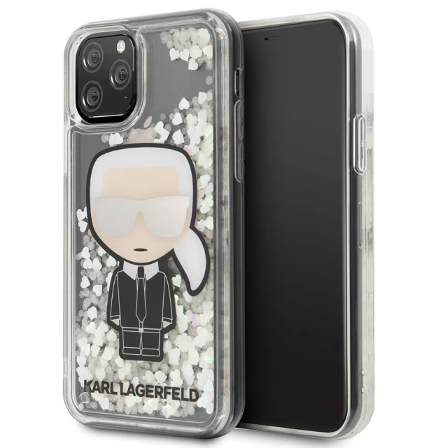 Чехол Karl Lagerfeld Glitter Iridescent Iconik для iPhone 11 Pro Clear (KLHCN58LGIRKL)
