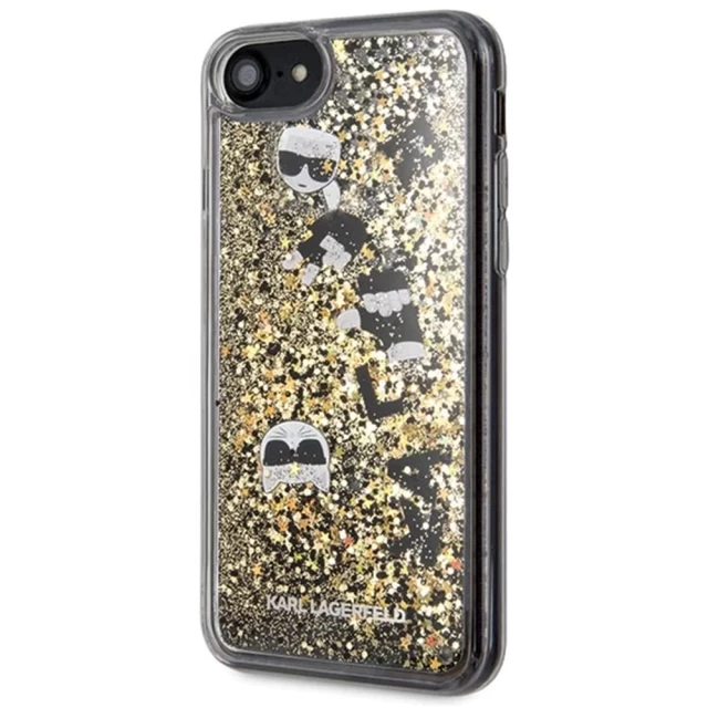 Чохол Karl Lagerfeld Liquid Glitter Floatting Charms для iPhone 7/8 SE 2020 Clear (KLHCI8ROGO)