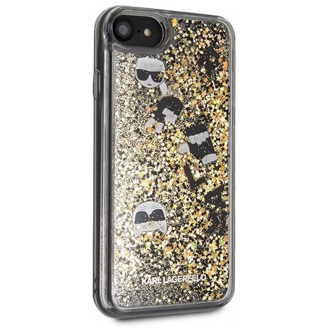 Чохол Karl Lagerfeld Liquid Glitter Floatting Charms для iPhone 7/8 SE 2020 Clear (KLHCI8ROGO)