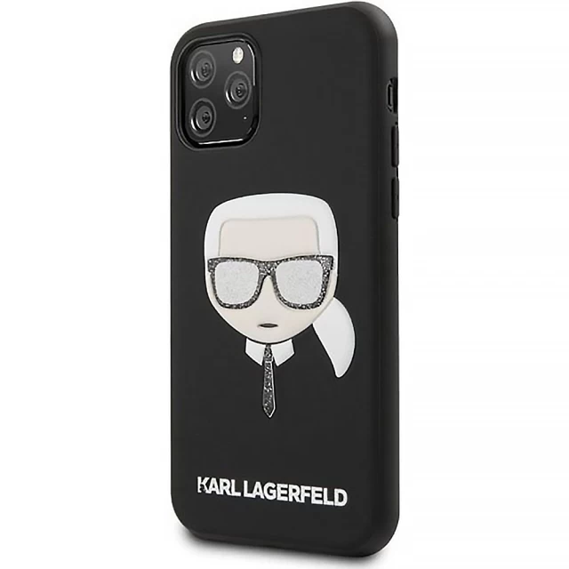 Чехол Karl Lagerfeld Iconik Embossed & Glitter для iPhone 11 Pro Black (KLHCN58GLBK)