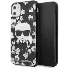 Чехол Karl Lagerfeld Flower Iconik Karl для iPhone 11 Black (KLHCN61FLFBBK)