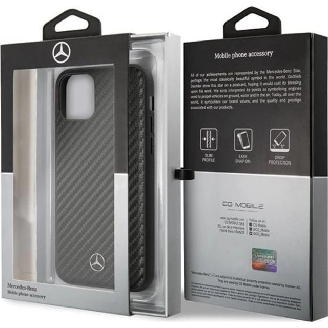 Чехол Mercedes для iPhone 11 Dynamic Carbon Black (MEHCN61SRCFBK)
