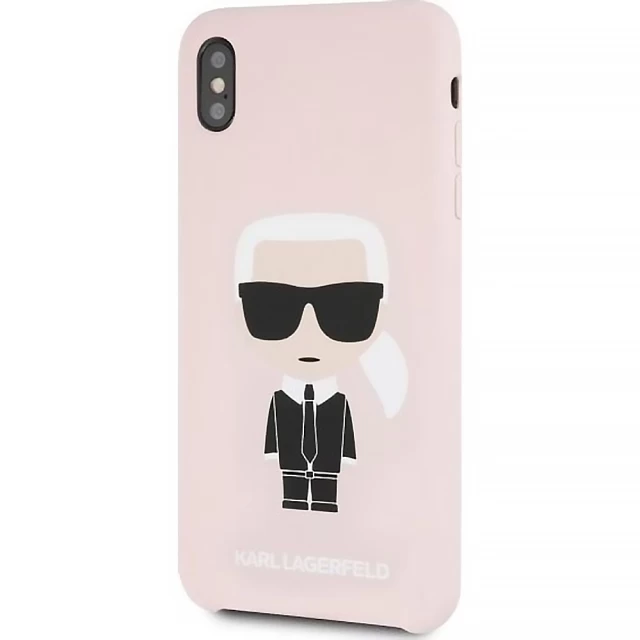 Чехол Karl Lagerfeld Silicone Iconic для iPhone XS Max Pink (KLHCI65SLFKPI)