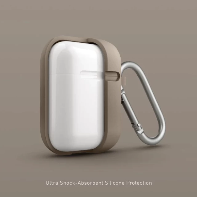 Чехол для наушников Uniq Silicone для Apple AirPods Dark Sand Beige (UNIQ-AIRPODS(2019)-VENDBEG)