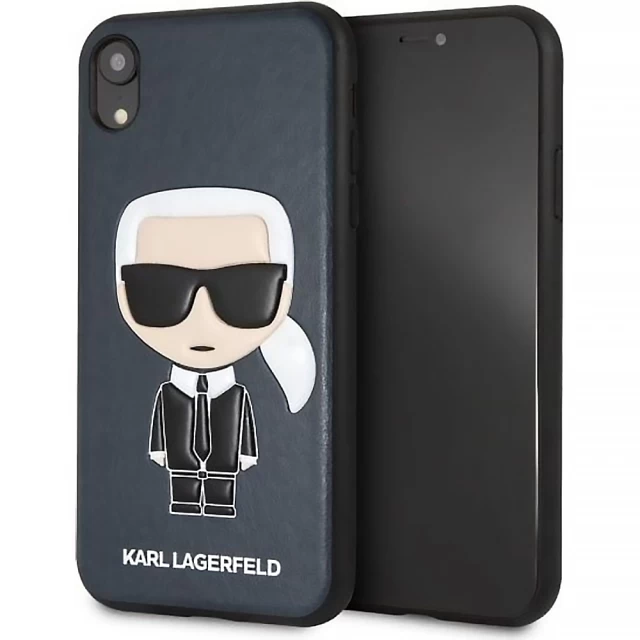 Чехол Karl Lagerfeld Iconic Karl Embossed для iPhone XR Blue (KLHCI61IKPUBL)