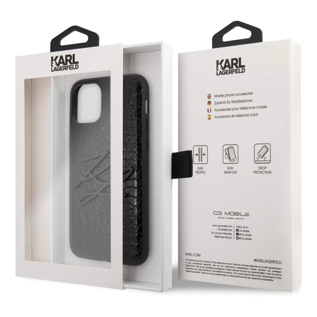 Чохол Karl Lagerfeld Lizard для iPhone 11 Pro Black (KLHCN58TJKBK)