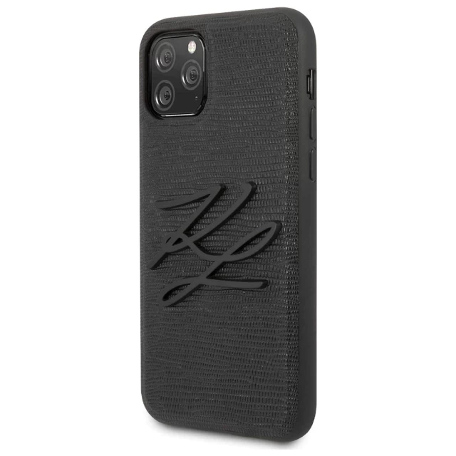 Чохол Karl Lagerfeld Lizard для iPhone 11 Pro Max Black (KLHCN65TJKBK)