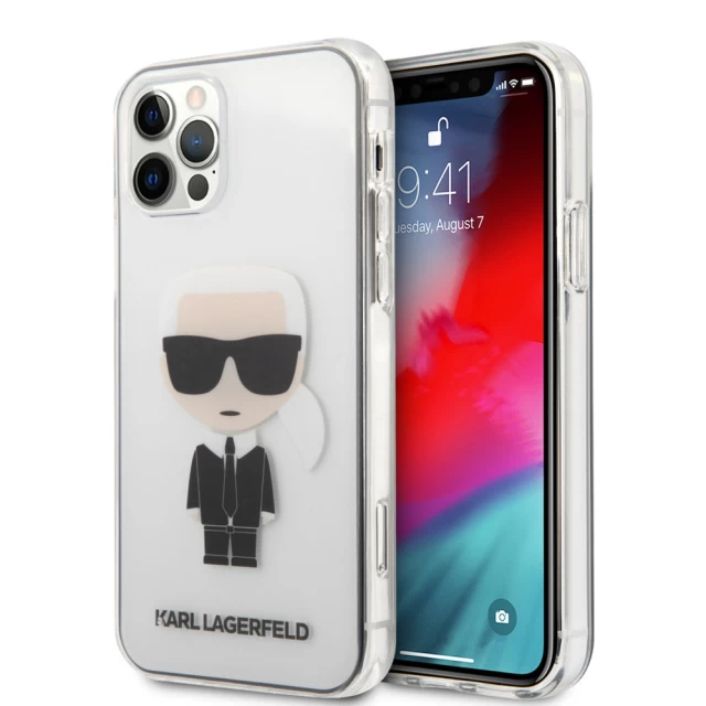 Чохол Karl Lagerfeld Iconic Karl для iPhone 12 Pro Max Clear (KLHCP12LTRIK)