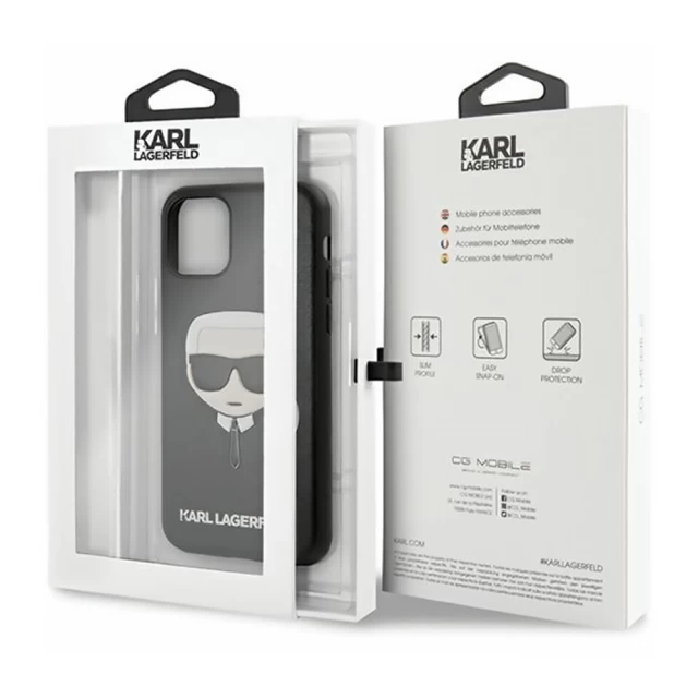 Чохол Karl Lagerfeld Iconik Karl для iPhone 11 Pro Max Black (KLHCN65KHBK)