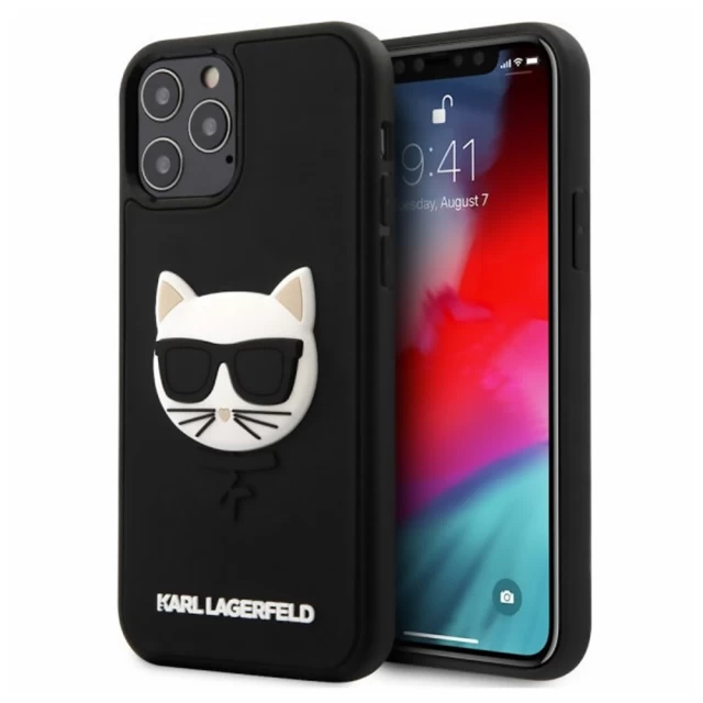 Чехол Karl Lagerfeld 3D Choupette для iPhone 12 Pro Max Black (KLHCP12LCH3DBK)