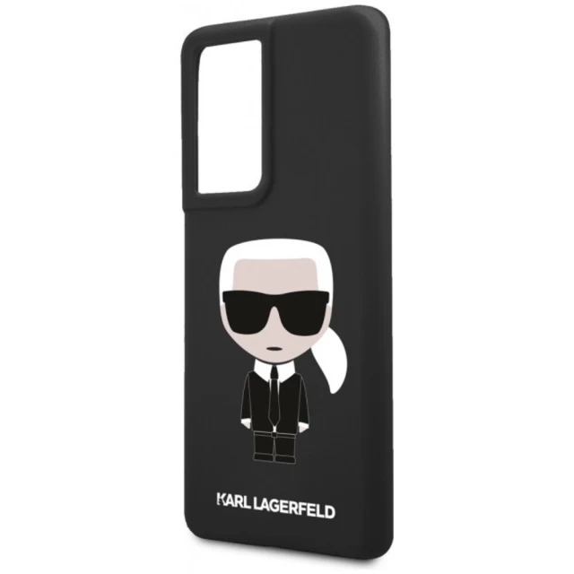 Чохол Karl Lagerfeld Silicone Iconic для Samsung Galaxy S21 Ultra G998 Black (KLHCS21LSLFKBK)