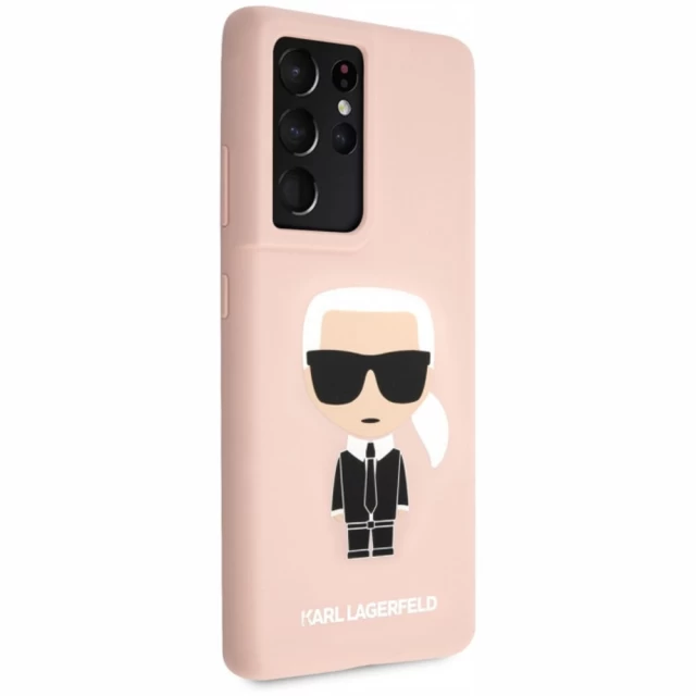 Чехол Karl Lagerfeld Silicone Iconic для Samsung Galaxy S21 Ultra G998 Light Pink (KLHCS21LSLFKPI)