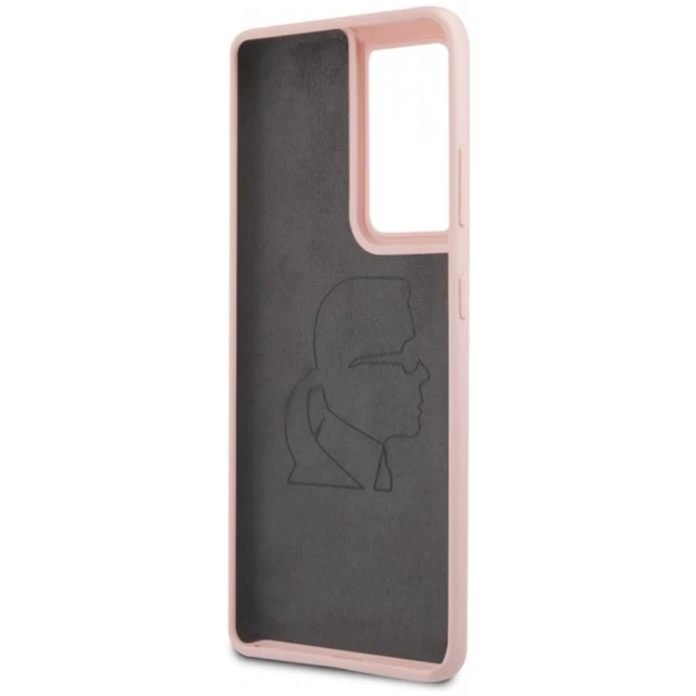 Чохол Karl Lagerfeld Silicone Iconic для Samsung Galaxy S21 Ultra G998 Light Pink (KLHCS21LSLFKPI)