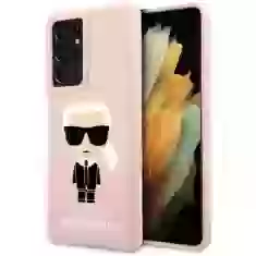 Чехол Karl Lagerfeld Silicone Iconic для Samsung Galaxy S21 Ultra G998 Light Pink (KLHCS21LSLFKPI)