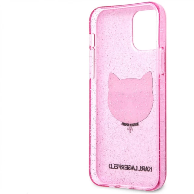 Чехол Karl Lagerfeld Glitter Choupette для iPhone 12 | 12 Pro Pink (KLHCP12MCHTUGLP)
