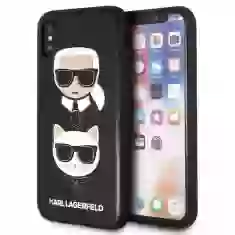 Чехол Karl Lagerfeld Karl & Choupette для iPhone XS | X Black (KLHCPXKICKC)