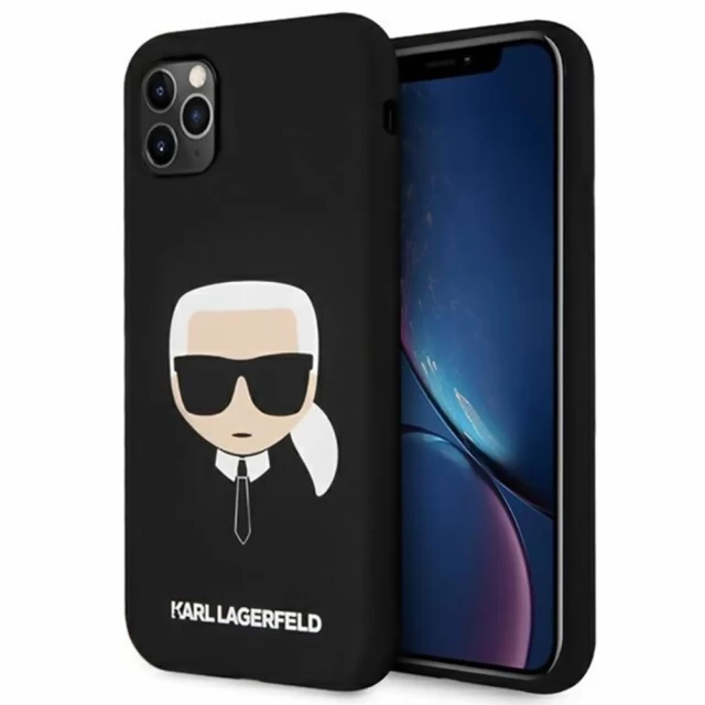 Чехол Karl Lagerfeld Karl's Head для iPhone 11 Pro Max Black (KLHCN65SLKHBK)