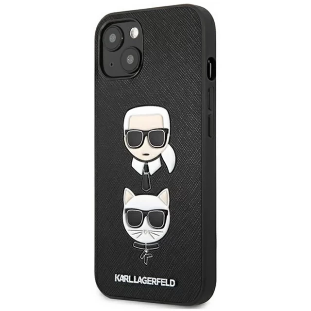 Чохол Karl Lagerfeld Saffiano Iconik для iPhone 13 Black (KLHCP13MSAKICKCBK)