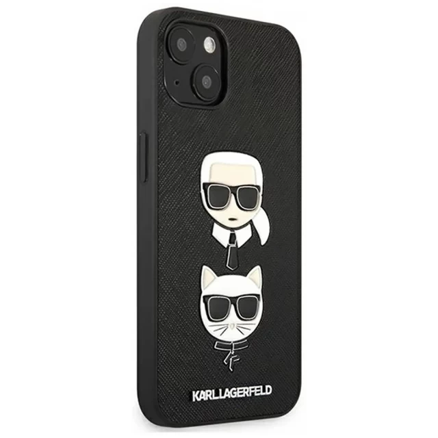 Чохол Karl Lagerfeld Saffiano Iconik для iPhone 13 Black (KLHCP13MSAKICKCBK)