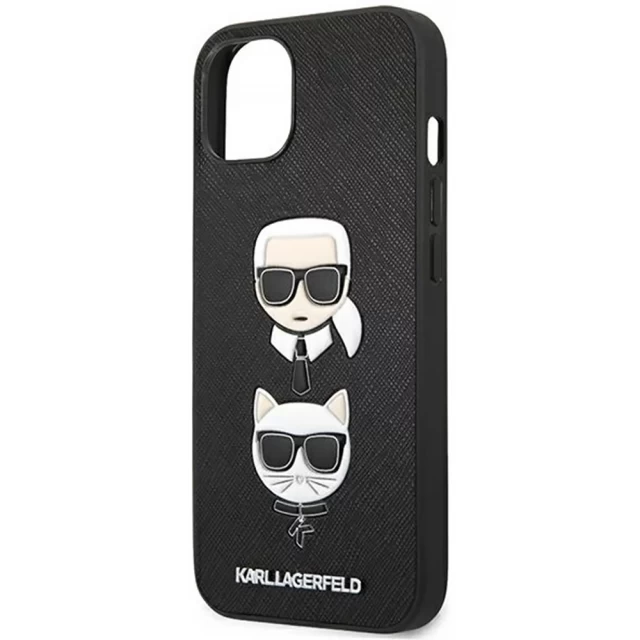 Чохол Karl Lagerfeld Saffiano Iconik для iPhone 13 Black (KLHCP13MSAKICKCBK)