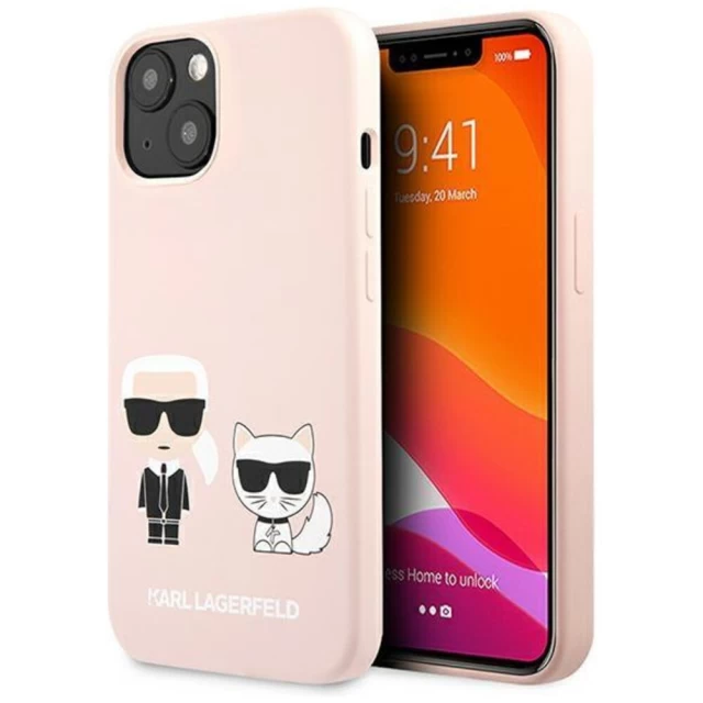 Чехол Karl Lagerfeld Karl & Choupette для iPhone 13 Light Pink (KLHCP13MSSKCI)