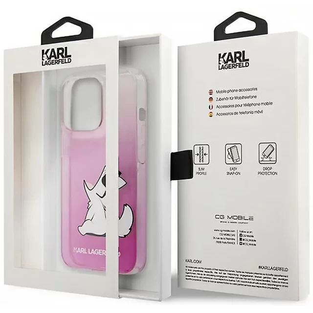 Чехол Karl Lagerfeld Choupette Fun для iPhone 13 Pro Max Clear (KLHCP13XCFNRC)