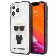 Чехол Karl Lagerfeld Iconic Karl для iPhone 13 Pro Max Clear (KLHCP13XHIKCK)