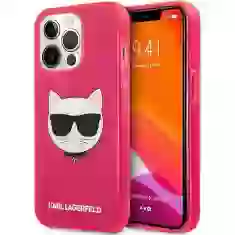 Чохол Karl Lagerfeld Glitter Choupette Fluo для iPhone 13 | 13 Pro Pink (KLHCP13LCHTRP)