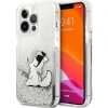 Чохол Karl Lagerfeld Liquid Glitter Choupette Fun для iPhone 13 | 13 Pro Silver (KLHCP13LGCFS)