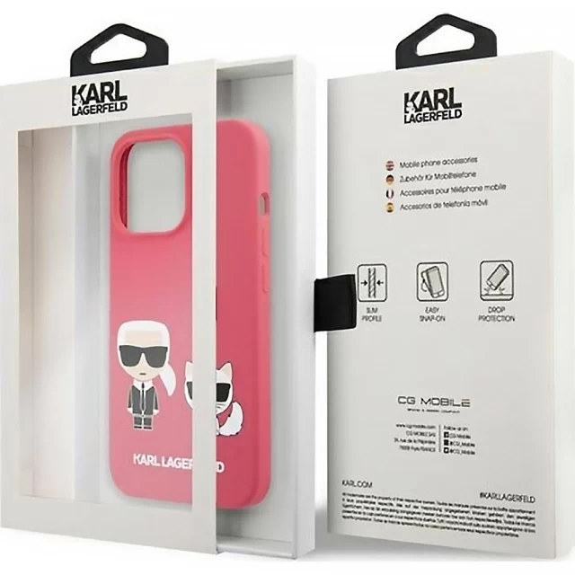 Чохол Karl Lagerfeld Karl & Choupette для iPhone 13 | 13 Pro Pink (KLHCP13LSSKCP)