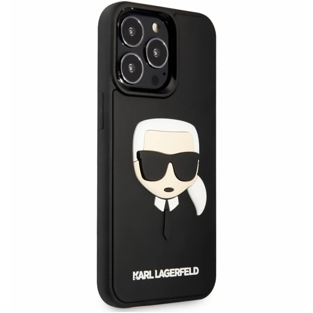 Чохол Karl Lagerfeld 3D Rubber Karl's Head для iPhone 13 Pro Max Black (KLHCP13XKH3DBK)