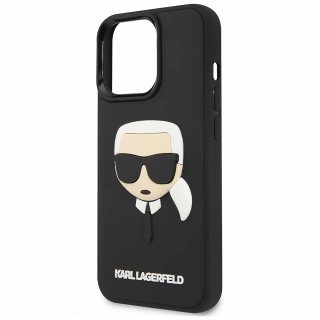 Чехол Karl Lagerfeld 3D Rubber Karl's Head для iPhone 13 Pro Max Black (KLHCP13XKH3DBK)