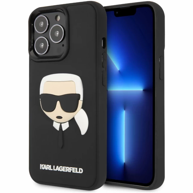 Чехол Karl Lagerfeld 3D Rubber Karl's Head для iPhone 13 Pro Max Black (KLHCP13XKH3DBK)