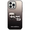 Чехол Karl Lagerfeld Gradient Iconik Karl & Choupette для iPhone 14 Pro Black (KLHCP14LTGKCK)