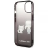 Чехол Karl Lagerfeld Gradient Iconik Karl & Choupette для iPhone 14 Pro Black (KLHCP14LTGKCK)