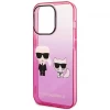 Чохол Karl Lagerfeld Gradient Iconik Karl & Choupette для iPhone 14 Pro Pink (KLHCP14LTGKCP)