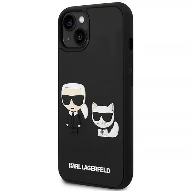 Чохол Karl Lagerfeld Gradient Iconik Karl & Choupette для iPhone 14 Plus Black (KLHCP14M3DRKCK)
