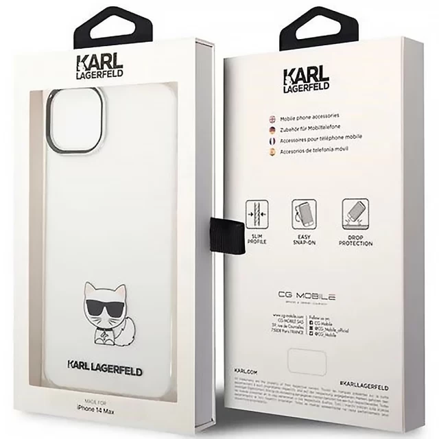 Чохол Karl Lagerfeld Choupette Body для iPhone 14 Plus Transparent (KLHCP14MCTTR)