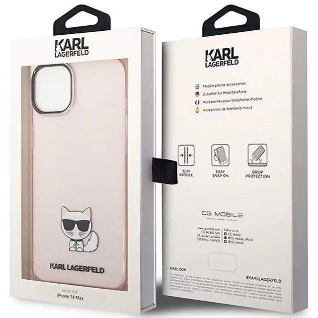 Чохол Karl Lagerfeld Choupette Body для iPhone 14 Plus Pink (KLHCP14MCTTRI)