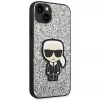 Чехол Karl Lagerfeld Glitter Flakes Iconik для iPhone 14 Plus Silver (KLHCP14MGFKPG)