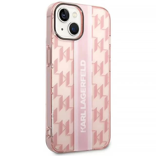 Чехол Karl Lagerfeld Mono Vertical Stripe для iPhone 14 Plus Pink (KLHCP14MHKLSPCP)