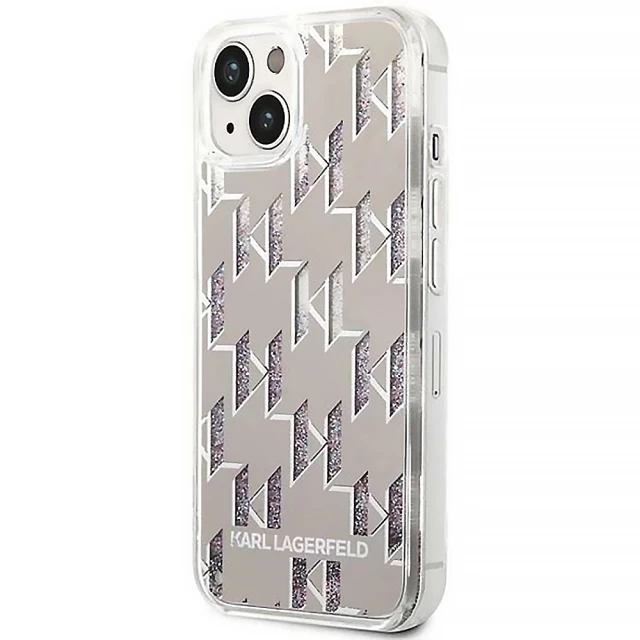 Чохол Karl Lagerfeld Glitter Monogram для iPhone 14 Plus Silver (KLHCP14MLMNMS)