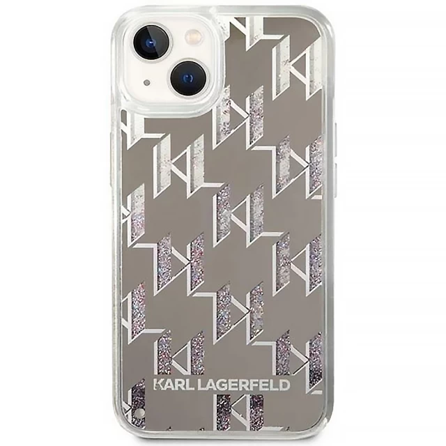 Чохол Karl Lagerfeld Glitter Monogram для iPhone 14 Plus Silver (KLHCP14MLMNMS)