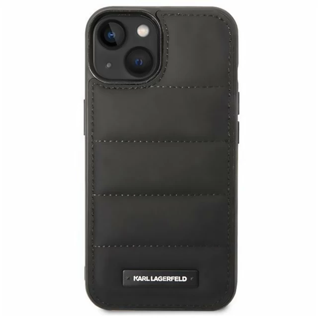 Чохол Karl Lagerfeld Puffy Elongated Logo для iPhone 14 Plus Black (KLHCP14MPSQAK)