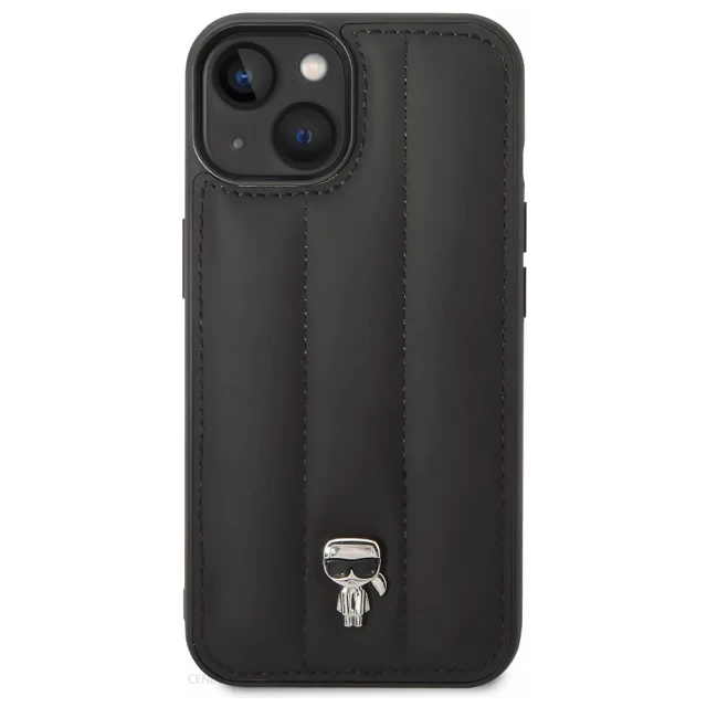 Чохол Karl Lagerfeld Puffy Iconik Pin для iPhone 14 Plus Black (KLHCP14MPSQPK)