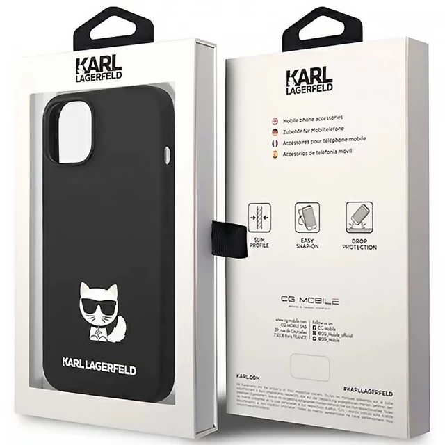 Чохол Karl Lagerfeld Silicone Choupette Body для iPhone 14 Plus Black (KLHCP14MSLCTBK)