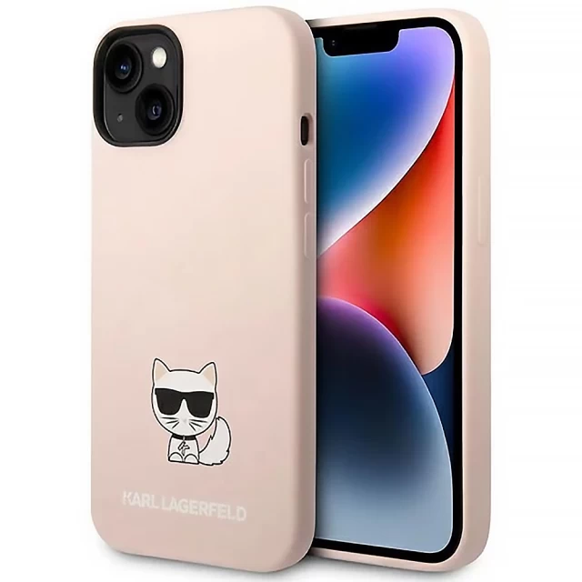 Чехол Karl Lagerfeld Silicone Choupette Body для iPhone 14 Plus Light Pink (KLHCP14MSLCTPI)